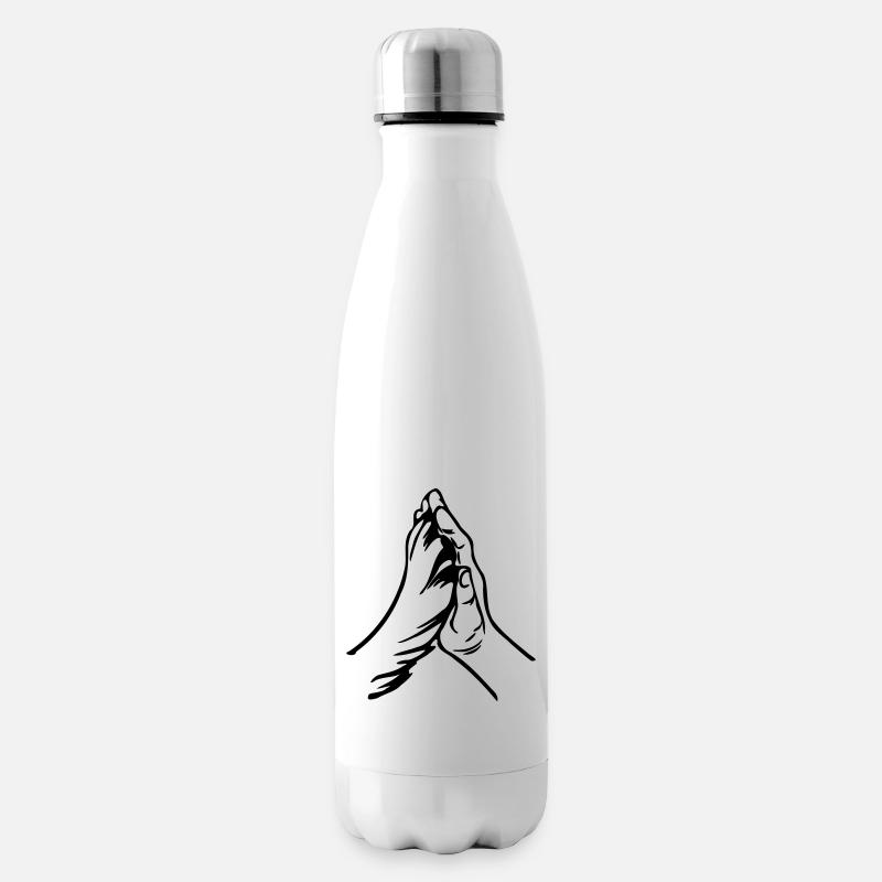 Main et patte - Bouteille isotherme - blanc