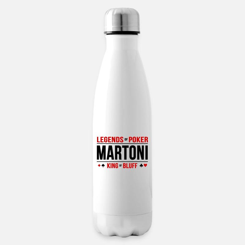 Poker, bluffer - Bouteille isotherme - blanc