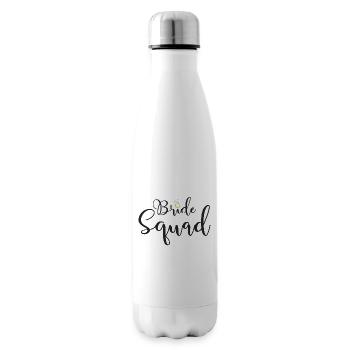 Bride Squad with Diamond Ring - Insulated Water Bottle - white - Right