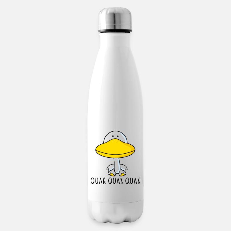 Lustige Ente - Isolierflasche - Weiß
