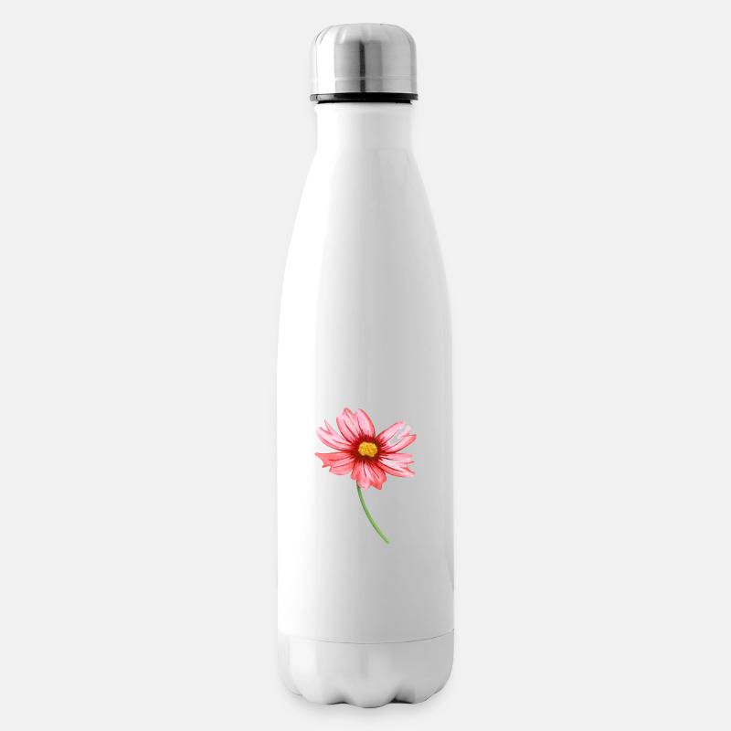 fleur - Bouteille isotherme - blanc