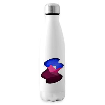 Landscape Digital Painting Nightsky in Blue Pink - Insulated Water Bottle - white - Right
