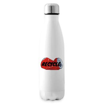 Recycling Environmental Protection Climate Change Environment - Insulated Water Bottle - white - Right
