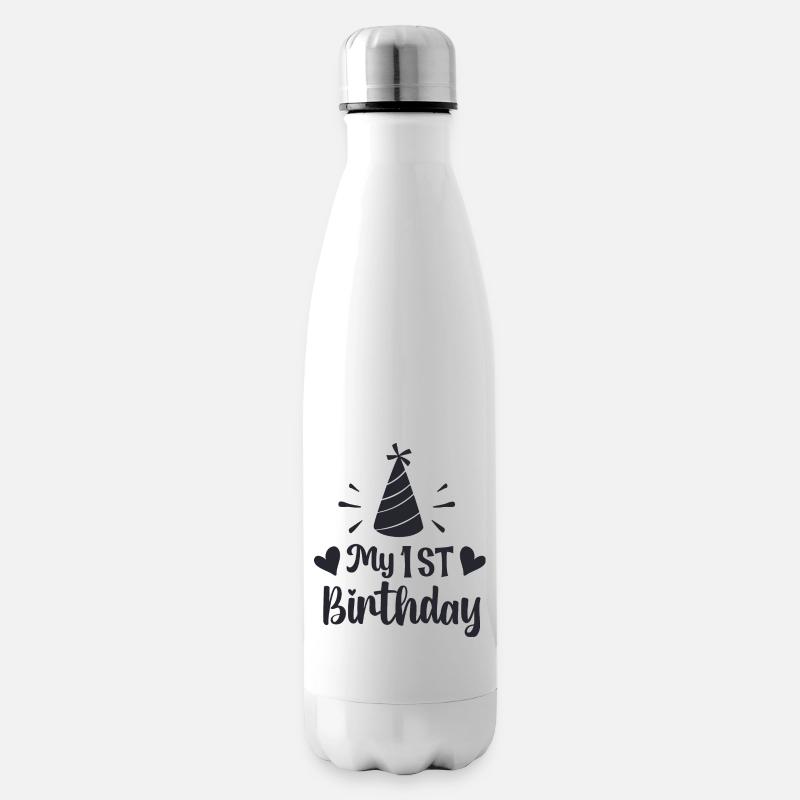 Mon 1er anniversaire - Bouteille isotherme - blanc