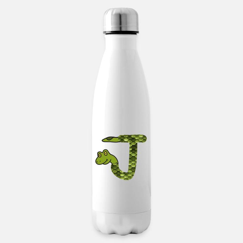 schlange j - Isolierflasche - Weiß