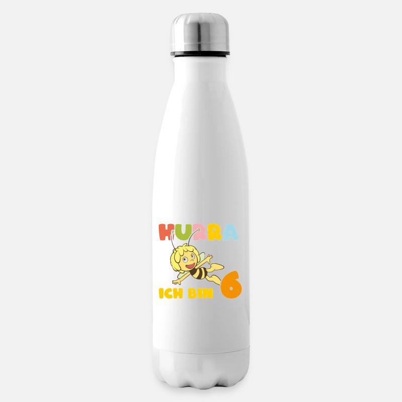 Biene Maja Hurra Ich bin 6! 6. Geburtstag - Isolierflasche - Weiß