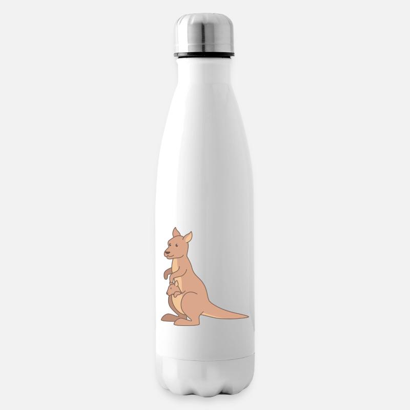 Känguru - Isolierflasche - Weiß