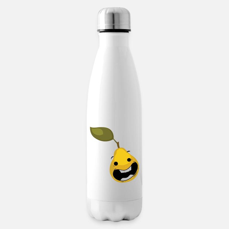 Glückliche Birne - Isolierflasche - Weiß