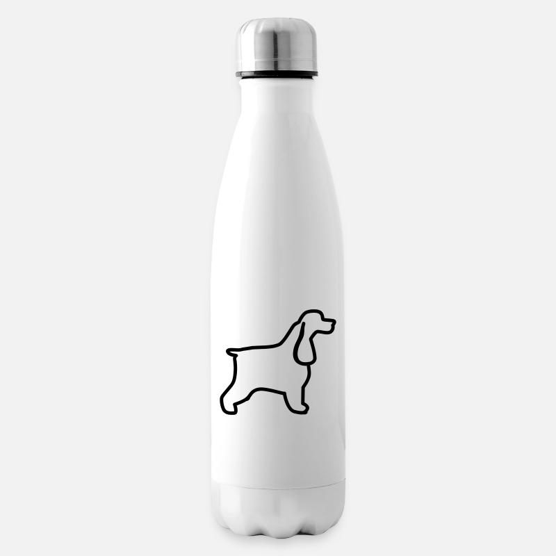 Plan cocker anglais - Bouteille isotherme - blanc
