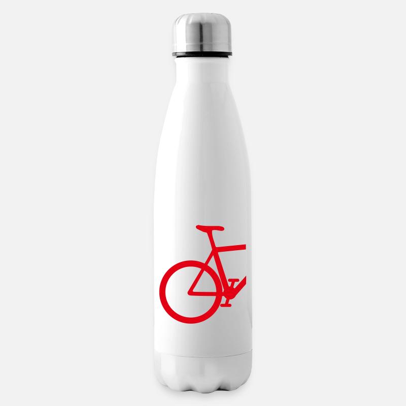 Rennrad rear - Isolierflasche - Weiß