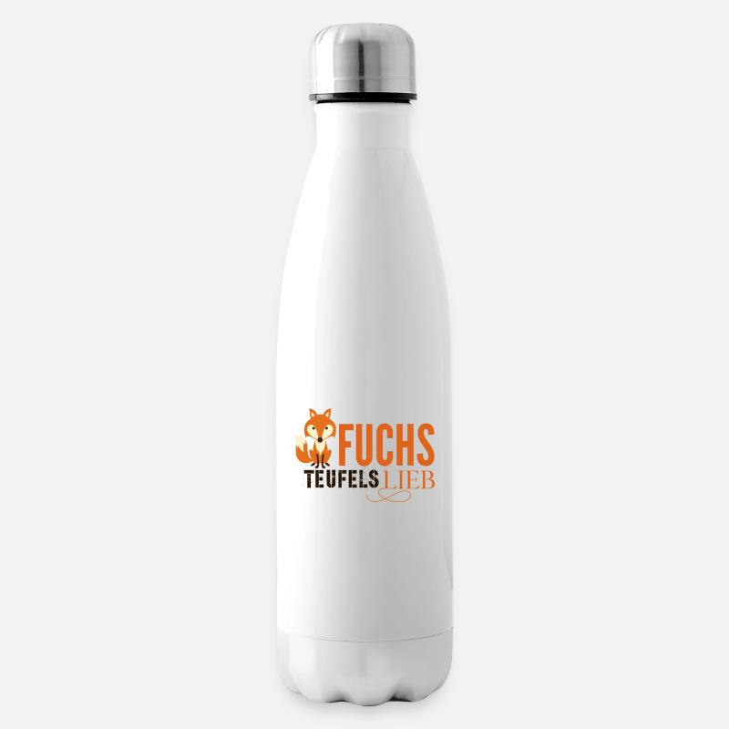 Fuchs Teufels Lieb - Isolierflasche - Weiß