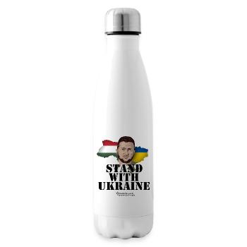 Selenskyj T-Shirt Ukraine Ungarn - Isolierflasche - Weiß - Rechts