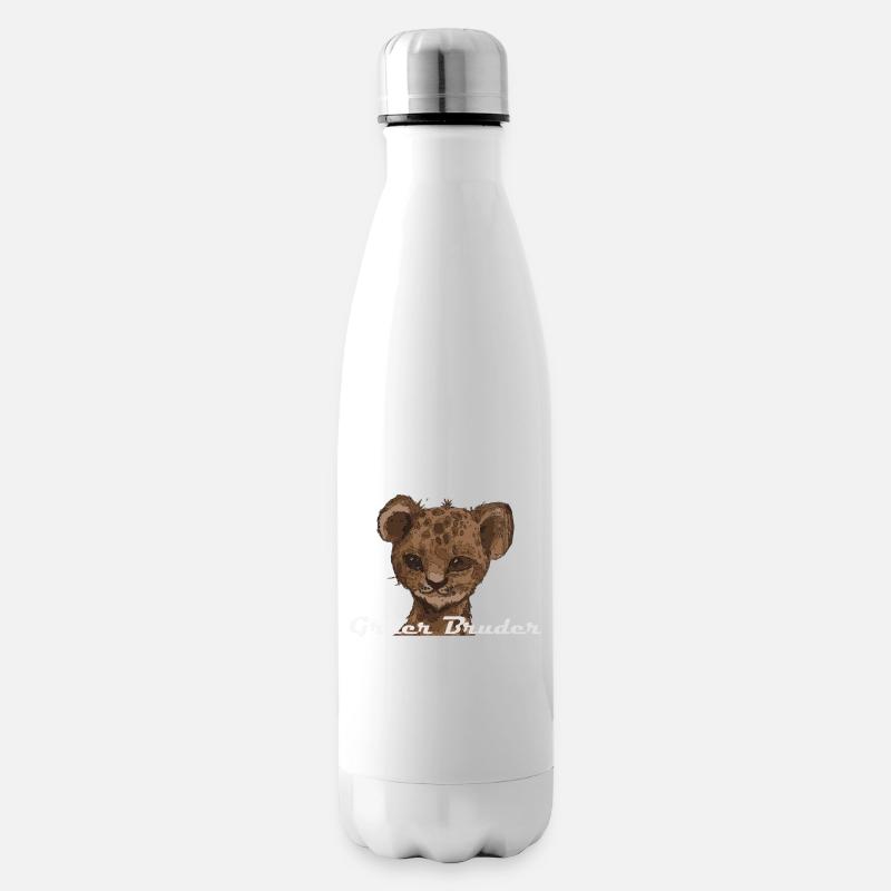 Großer Bruder - Löwe - Isolierflasche - Weiß