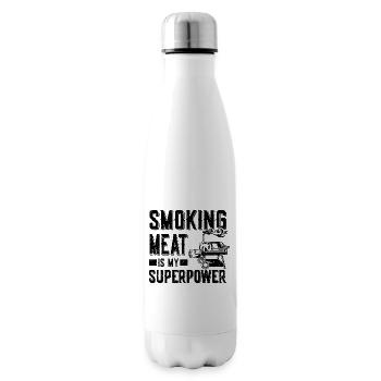 Meat Smoking | Grilling Grill Master Gifts - Insulated Water Bottle - white - Right