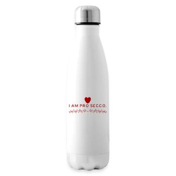 I AM PRO SECCO. Prosecco Lover, cool NEW Design!!! - Insulated Water Bottle - white - Right