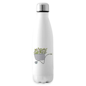 schubkarren blumen - Isolierflasche - Weiß - Rechts