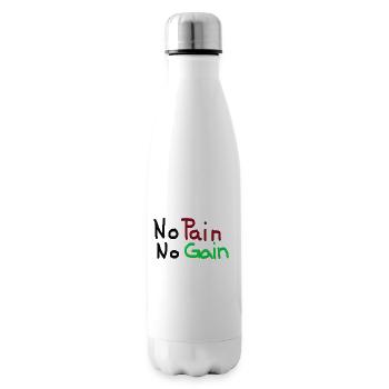 No Pain No Gain - Insulated Water Bottle - white - Right