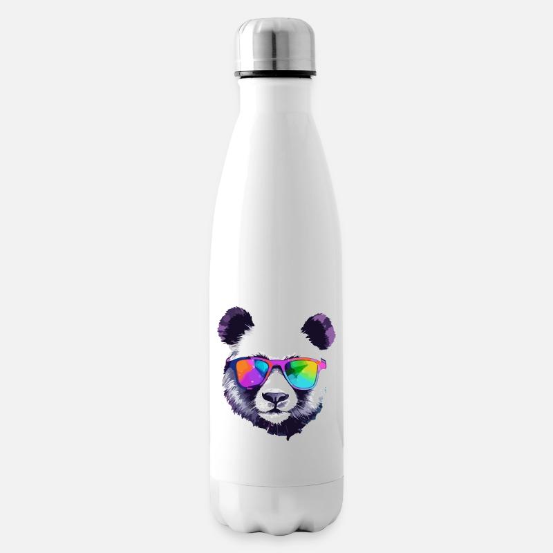 Koko der Panda mit Brille - Isolierflasche - Weiß
