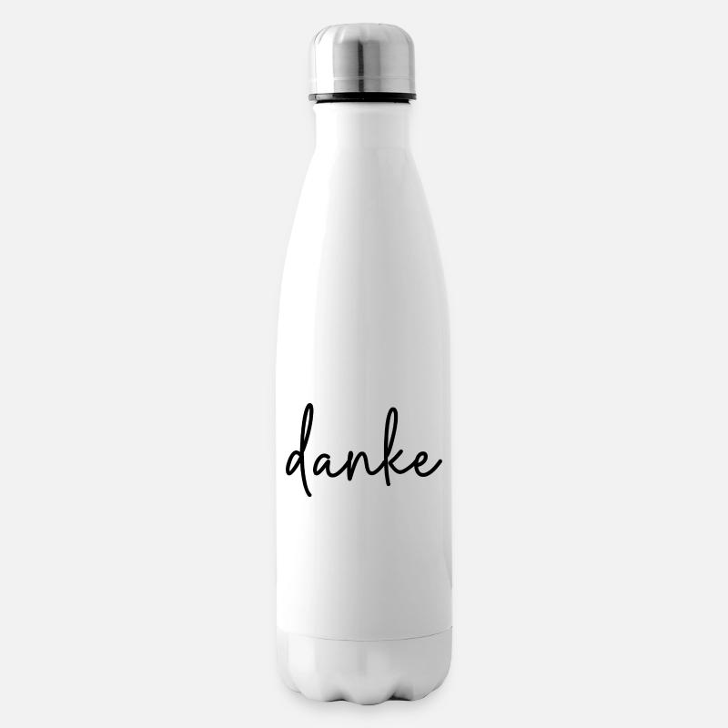 Danke - Isolierflasche - Weiß