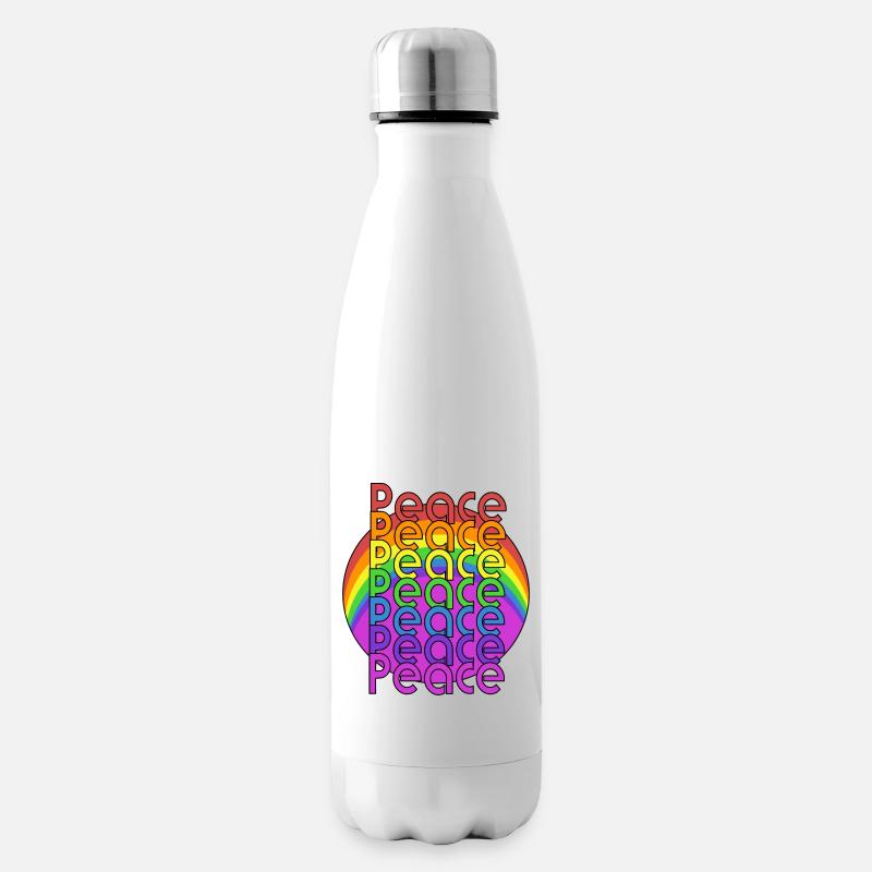 Vintage Peace - Isolierflasche - Weiß