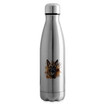 Belgian Shepherd Dog Malinois - Insulated Water Bottle - silver - Right