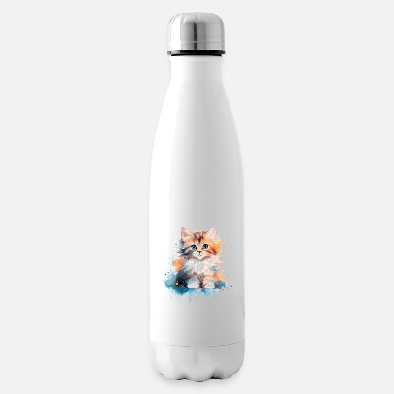 chaton - Bouteille isotherme - blanc