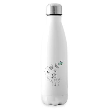 Schmetterlinge im Kopf - Isolierflasche - Weiß - Rechts