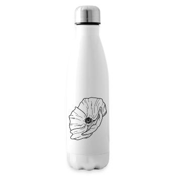 Poppy Flower - Insulated Water Bottle - white - Right