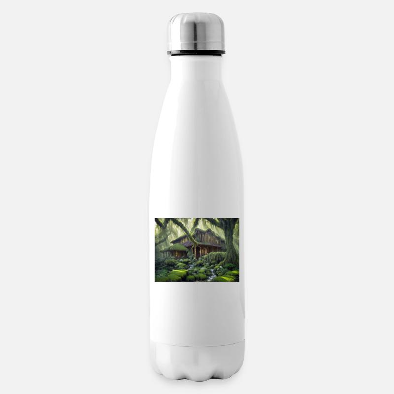 magisches Haus im Wald - Isolierflasche - Weiß
