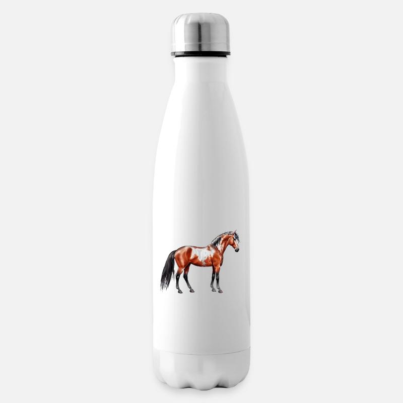 de pluie - Cheval, debout - Bouteille isotherme - blanc