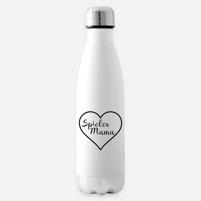 Spielermama schwarz - Isolierflasche - Weiß