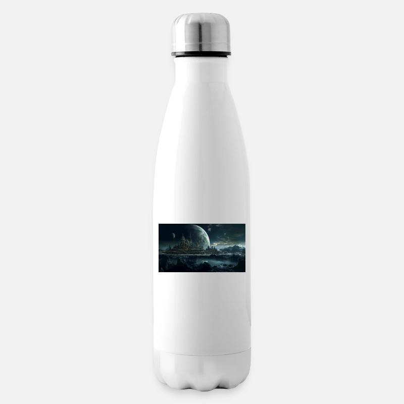 Planet Collide - Insulated Water Bottle - white
