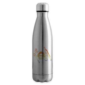 Baking Ingredients Vintage Look - Insulated Water Bottle - silver - Right