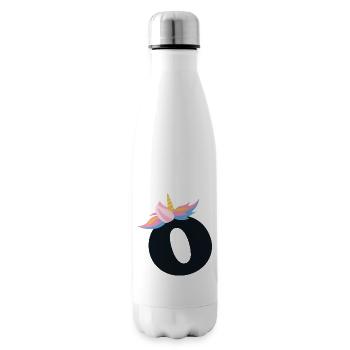Einhorn-Buchstabe Regenbogenstyle "O" | be unique - Isolierflasche - Weiß - Rechts