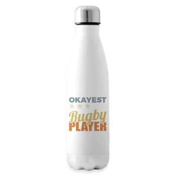 Average rugby player - Insulated Water Bottle - white - Right