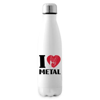 J’adore le métal - Bouteille isotherme - blanc - Droite
