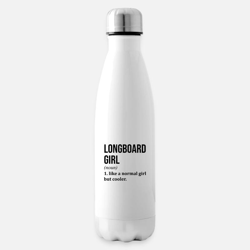 Longboard - Isolierflasche - Weiß