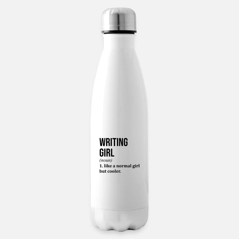 Author - Insulated Water Bottle - white