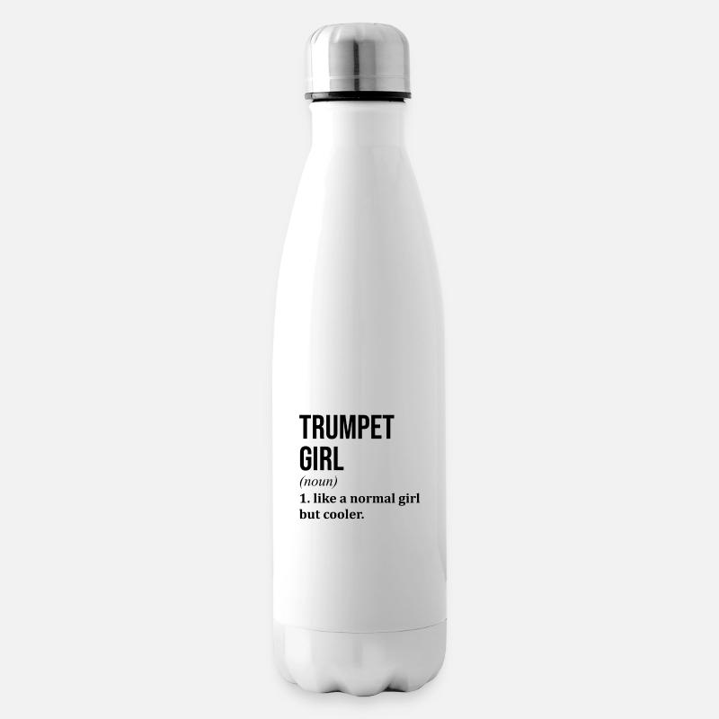 Trompete - Isolierflasche - Weiß