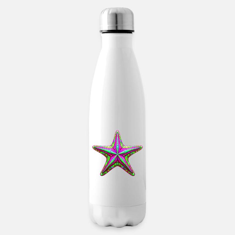 Seestern - Isolierflasche - Weiß