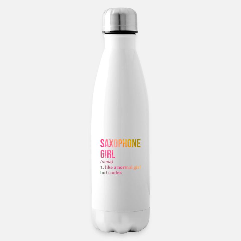 saxophone - Bouteille isotherme - blanc