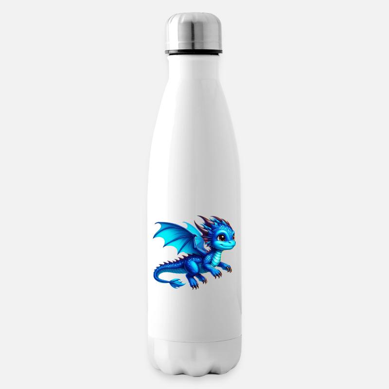 Drache - Isolierflasche - Weiß
