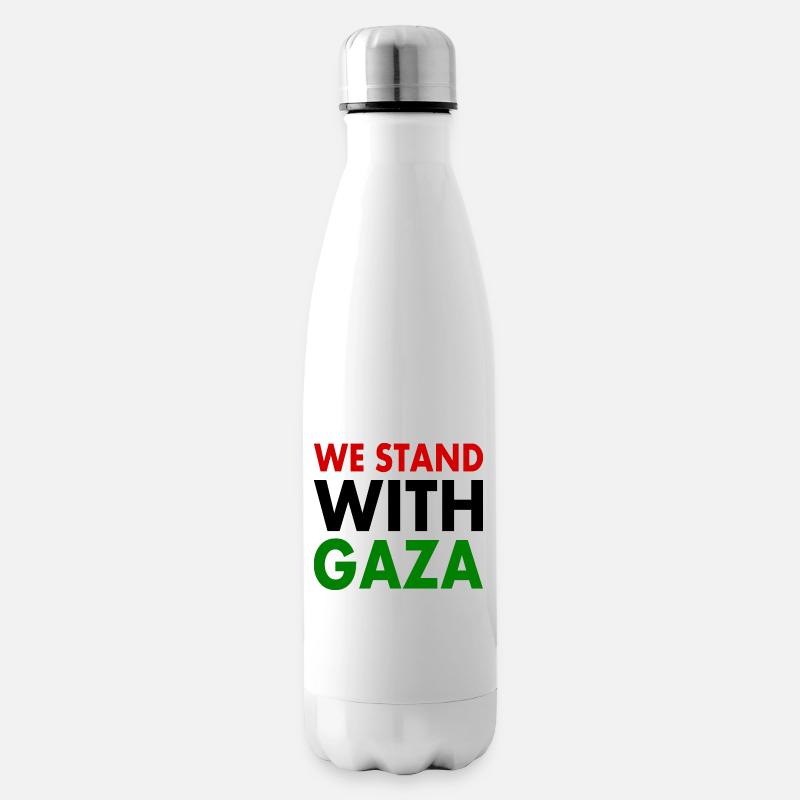 We stand with palestine - Bouteille isotherme - blanc