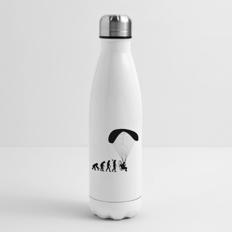 Paramotoring Human Evolution Funny Insulated Water Bottle
