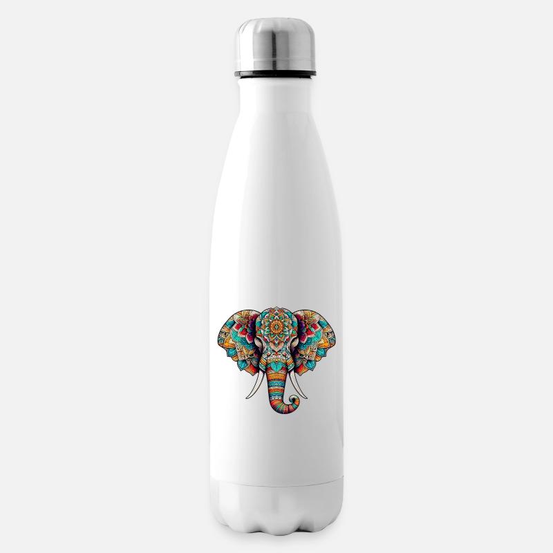 Elefant - Isolierflasche - Weiß