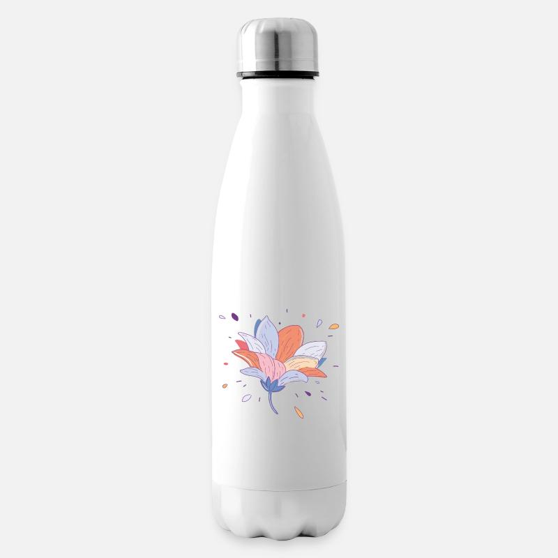 Sommerblume - Isolierflasche - Weiß