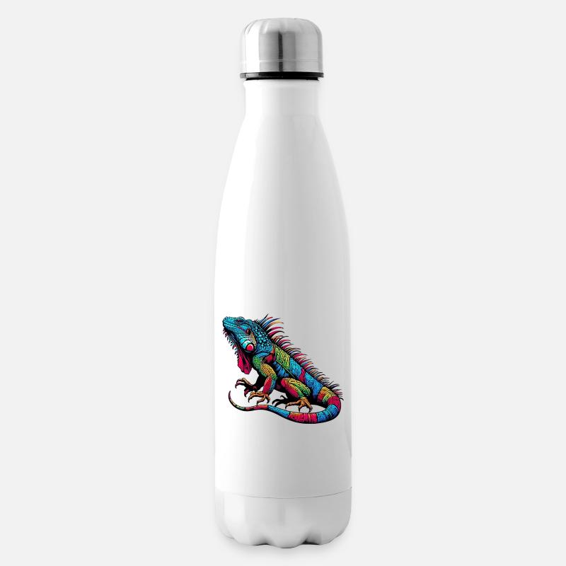 Leguan - Isolierflasche - Weiß