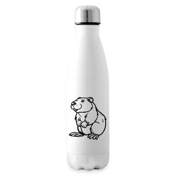 Hamster Comic Animal - Insulated Water Bottle - white - Right