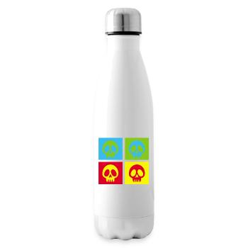 Crâne manga pop art - Bouteille isotherme - blanc - Droite