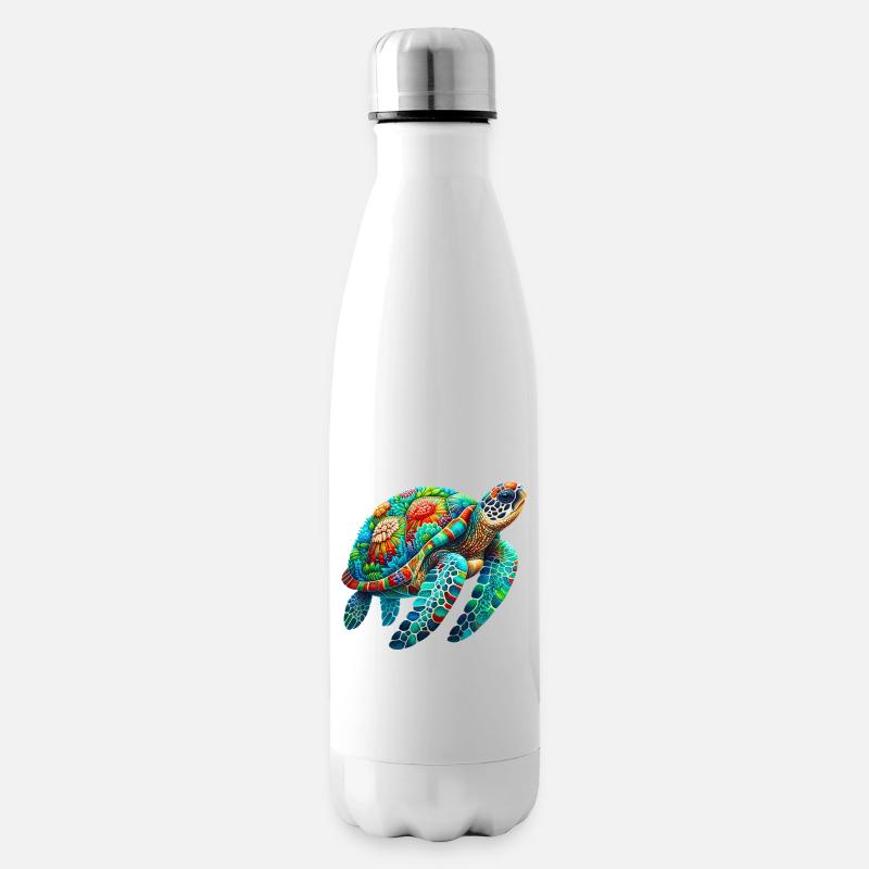 Schildkröte - Isolierflasche - Weiß